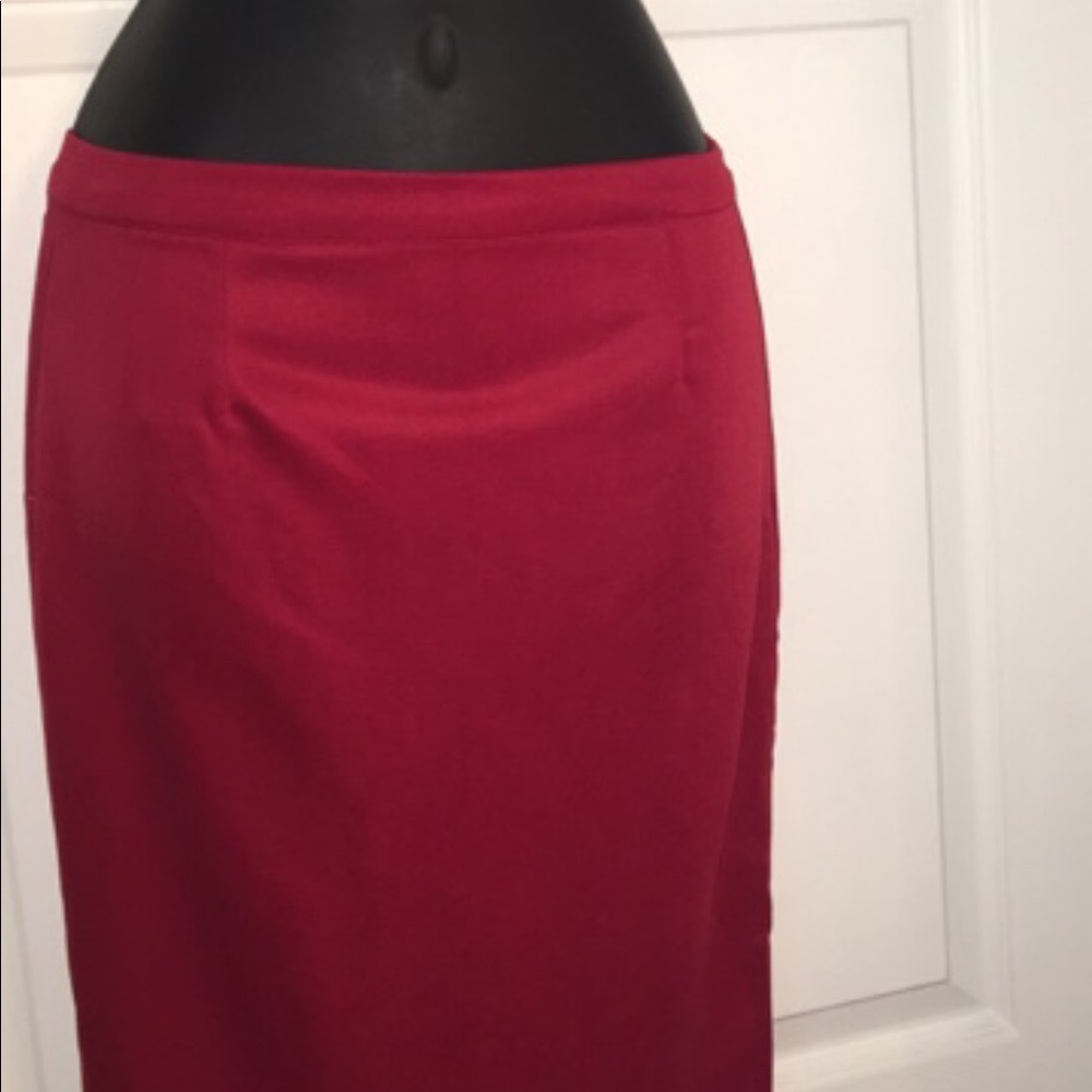 Red pencil skirt